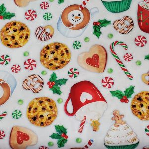 Benartex - Holiday Treats White