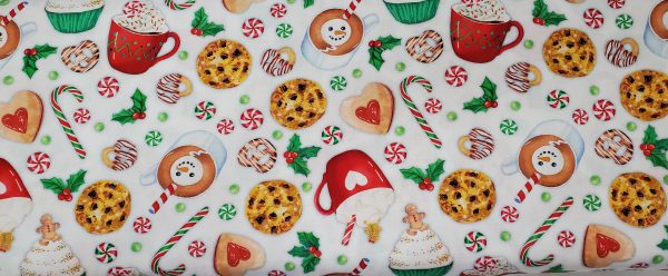 Benartex - Holiday Treats White