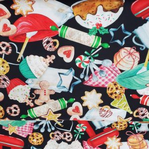 Benartex - Holiday Bakery Black