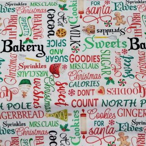 Benartex - Sugar & Spice Words White