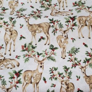 Benartex - Graceful Deer Cream Multi