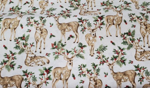 Benartex - Graceful Deer Cream Multi