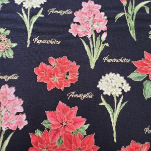 Benartex - Winter Botanical  Black