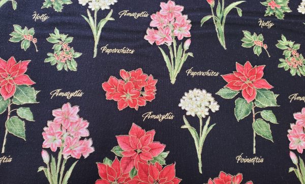 Benartex - Winter Botanical  Black
