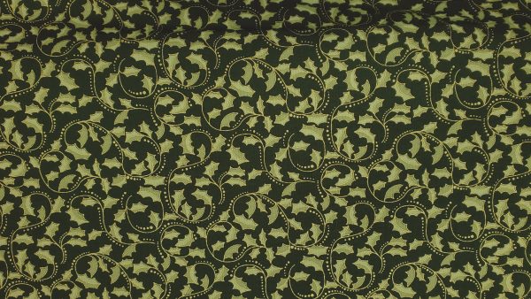 Benartex - Golden Leaf Scroll Ebony
